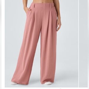 Halara High Waisted Plicated Wide Leg Pants - NWT